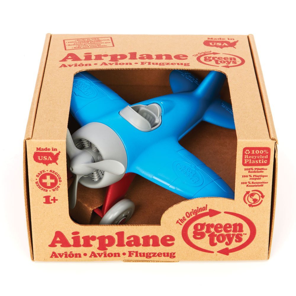 Green Toys Airplane - BPA, Phthalates Free, Blue Air Transport Toy for Introducing Aeronautical Knowledge, Improving Grasping Power. Toy Vehicles - Image 3
