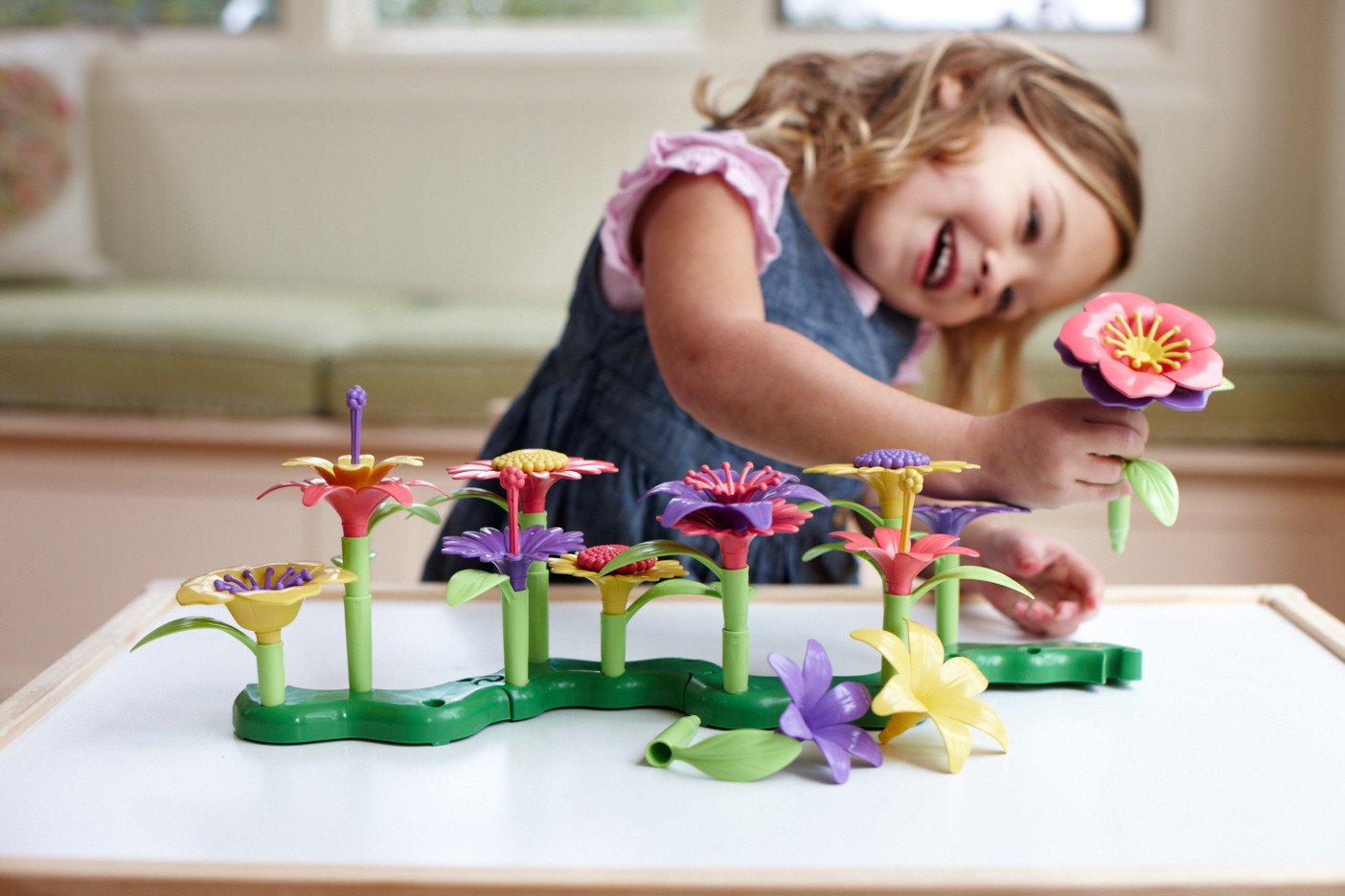 Green Toys Build-a-Bouquet Floral Arrangement Playset - BPA Free, Phthalates Free, Creative Play Toys for Gross Motors, Fine Motor Skill Development. Toys and Games - Image 3