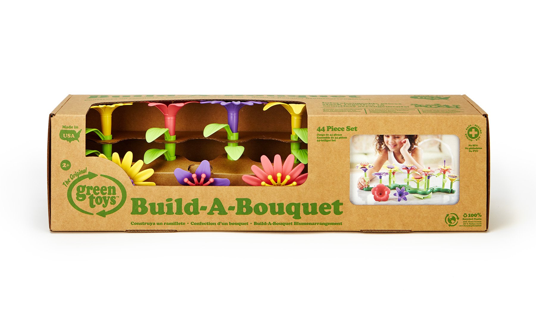 Green Toys Build-a-Bouquet Floral Arrangement Playset - BPA Free, Phthalates Free, Creative Play Toys for Gross Motors, Fine Motor Skill Development. Toys and Games - Image 6