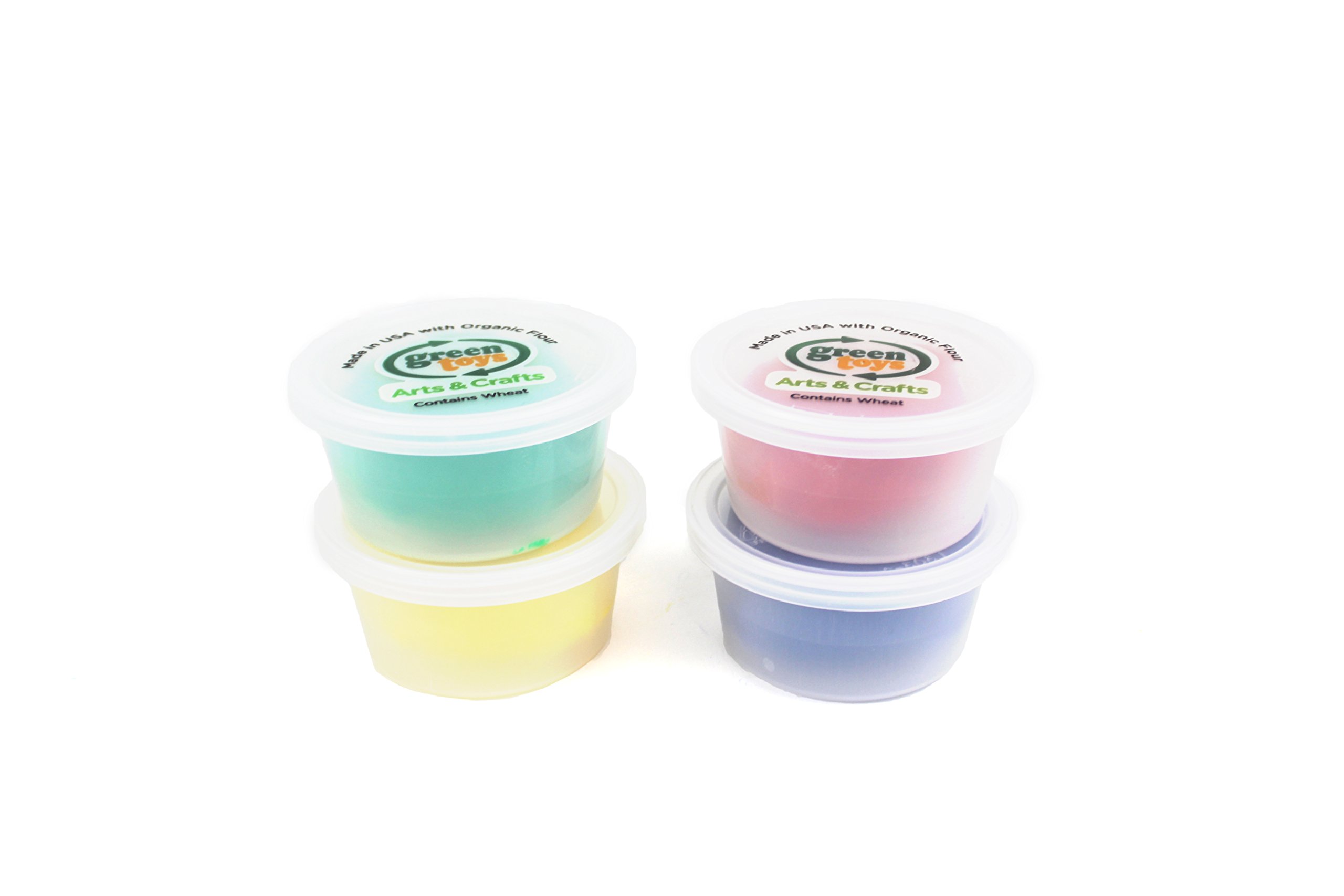 Green Toys Dough, Assorted 4-Pack - Multi-Color Creative Arts & Crafts Activity Kids Toy Set - Image 3