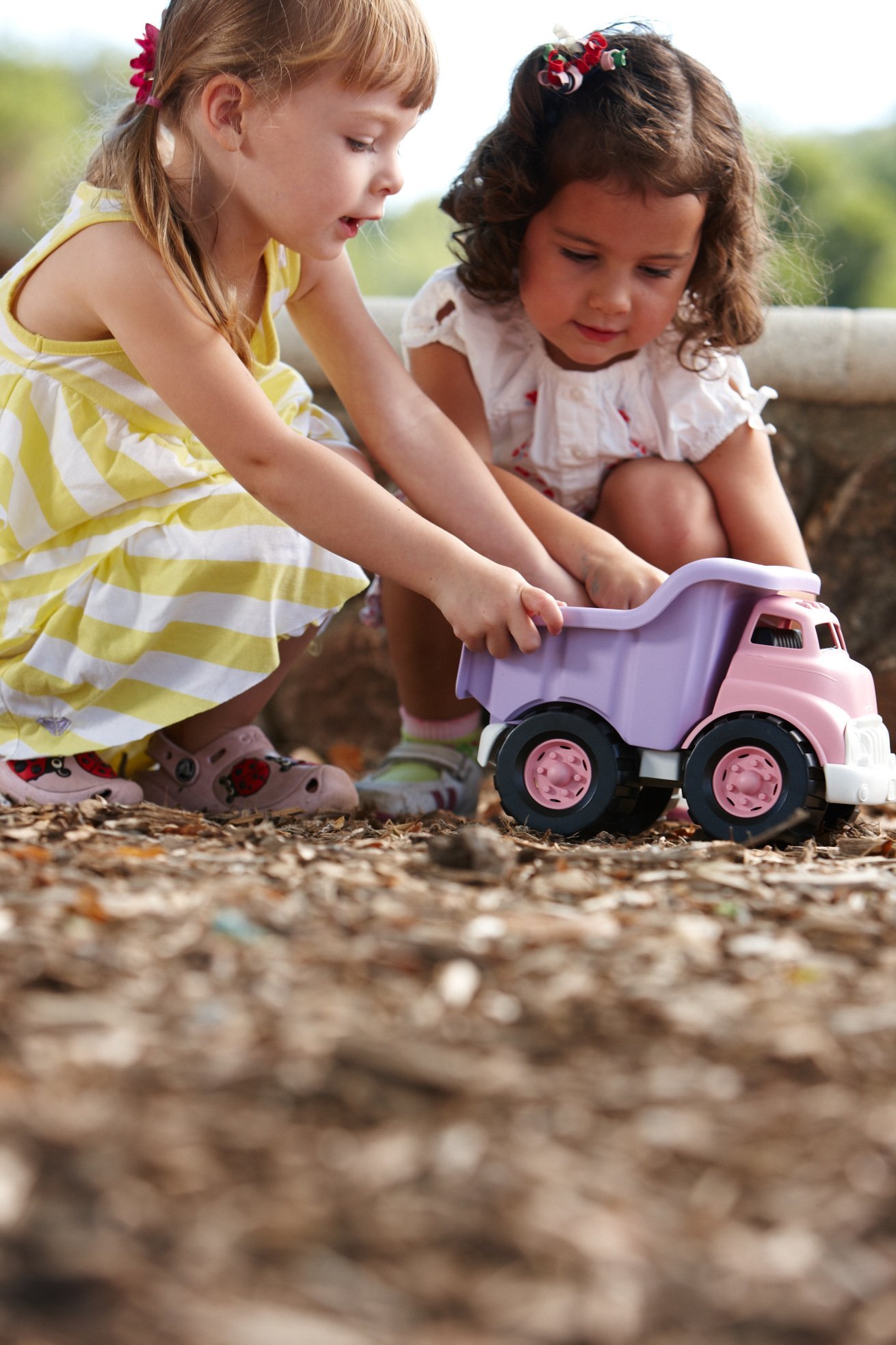 Green Toys Dump Truck in Pink Color - BPA Free, Phthalates Free Play Toys for Improving Gross Motor, Fine Motor Skills. Play Vehicles - Image 3
