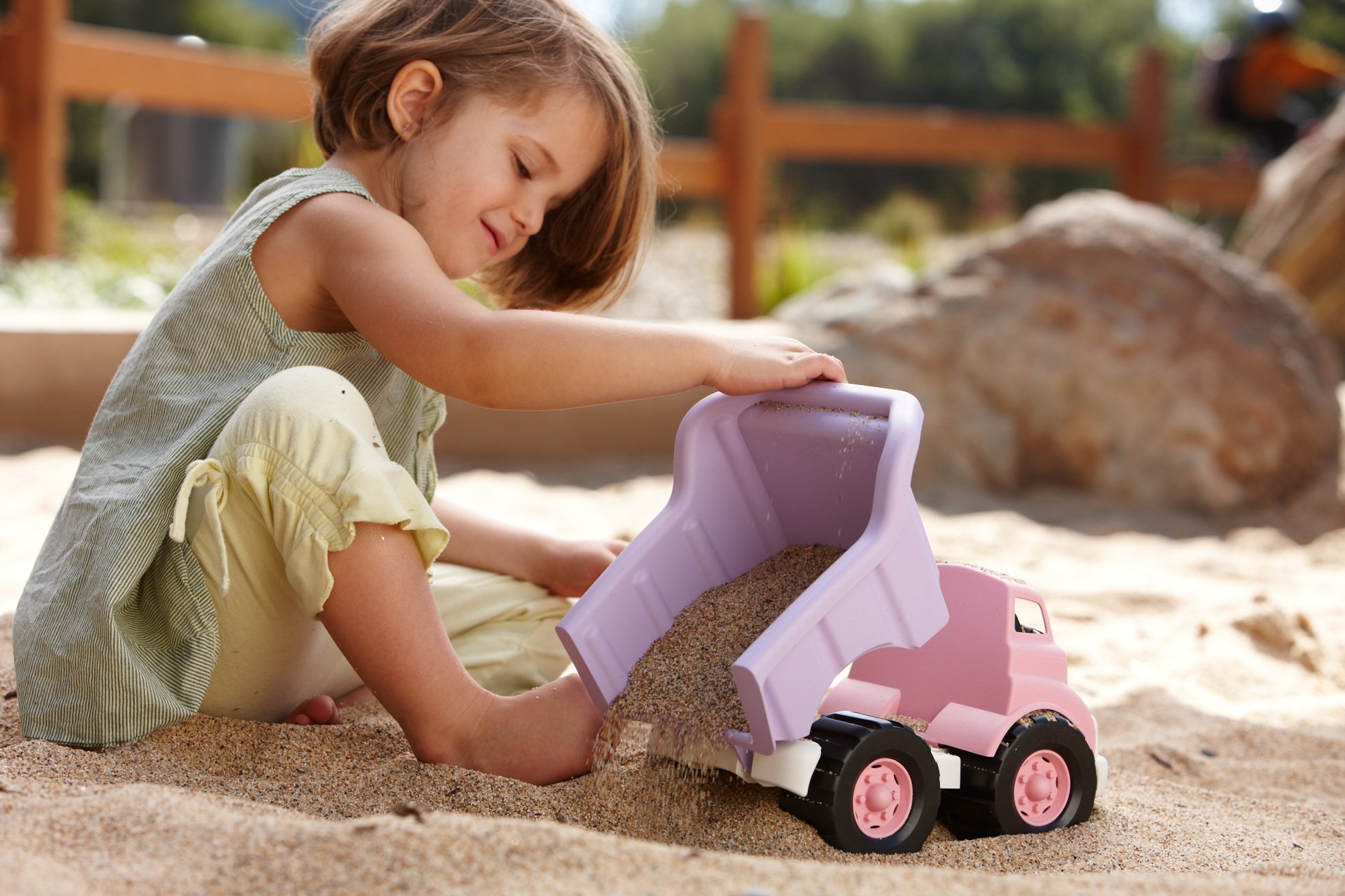 Green Toys Dump Truck in Pink Color - BPA Free, Phthalates Free Play Toys for Improving Gross Motor, Fine Motor Skills. Play Vehicles - Image 5