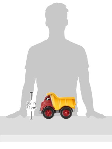 Green Toys Dump Truck, Red/Yellow CB - Pretend Play, Motor Skills, Kids Toy Vehicle. No BPA, phthalates, PVC. Dishwasher Safe, Recycled Plastic. - Image 6