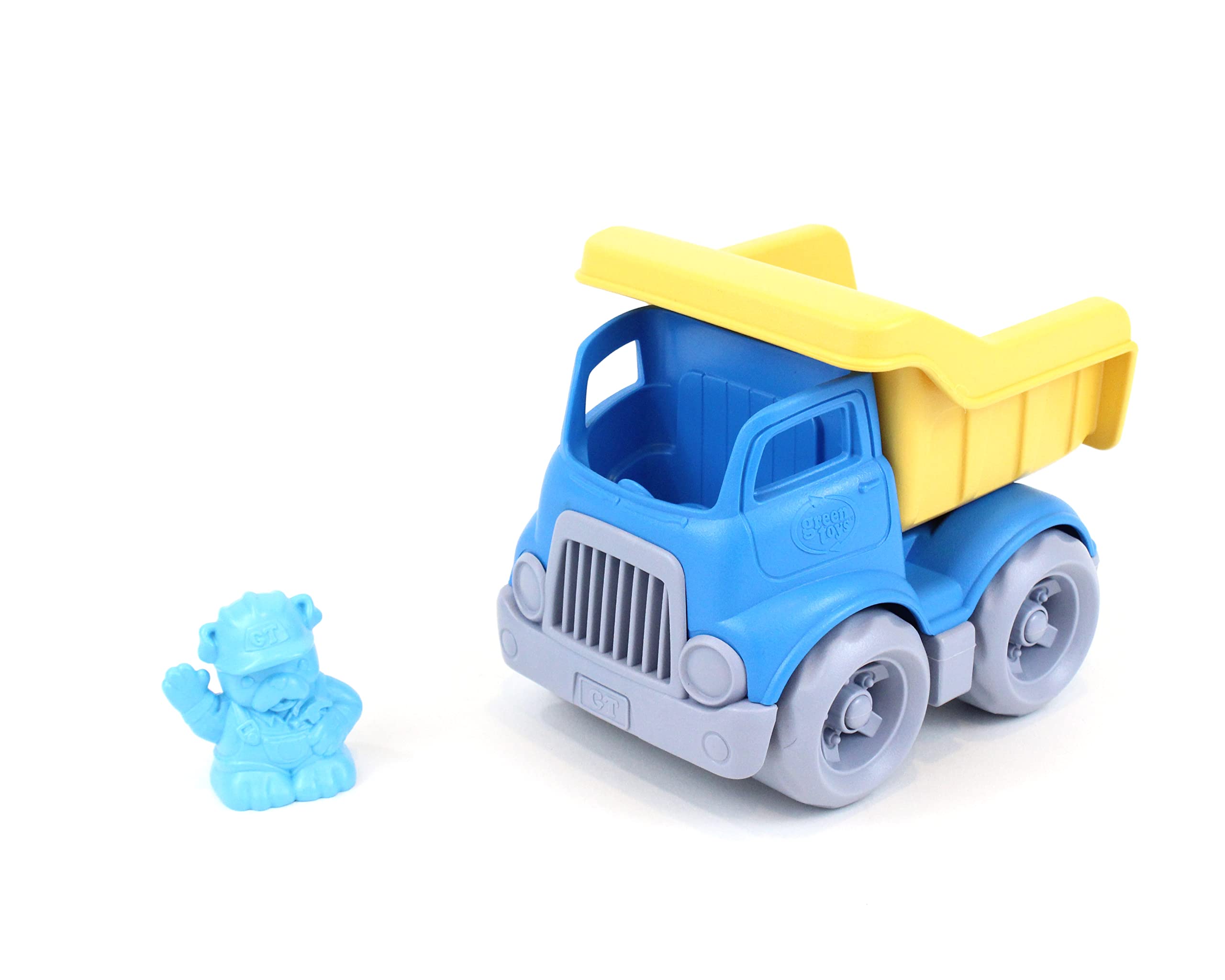 Green Toys Dumper Construction Truck Blue/ Yellow, 5.75x7.5x5.5, count of 2 - Image 4
