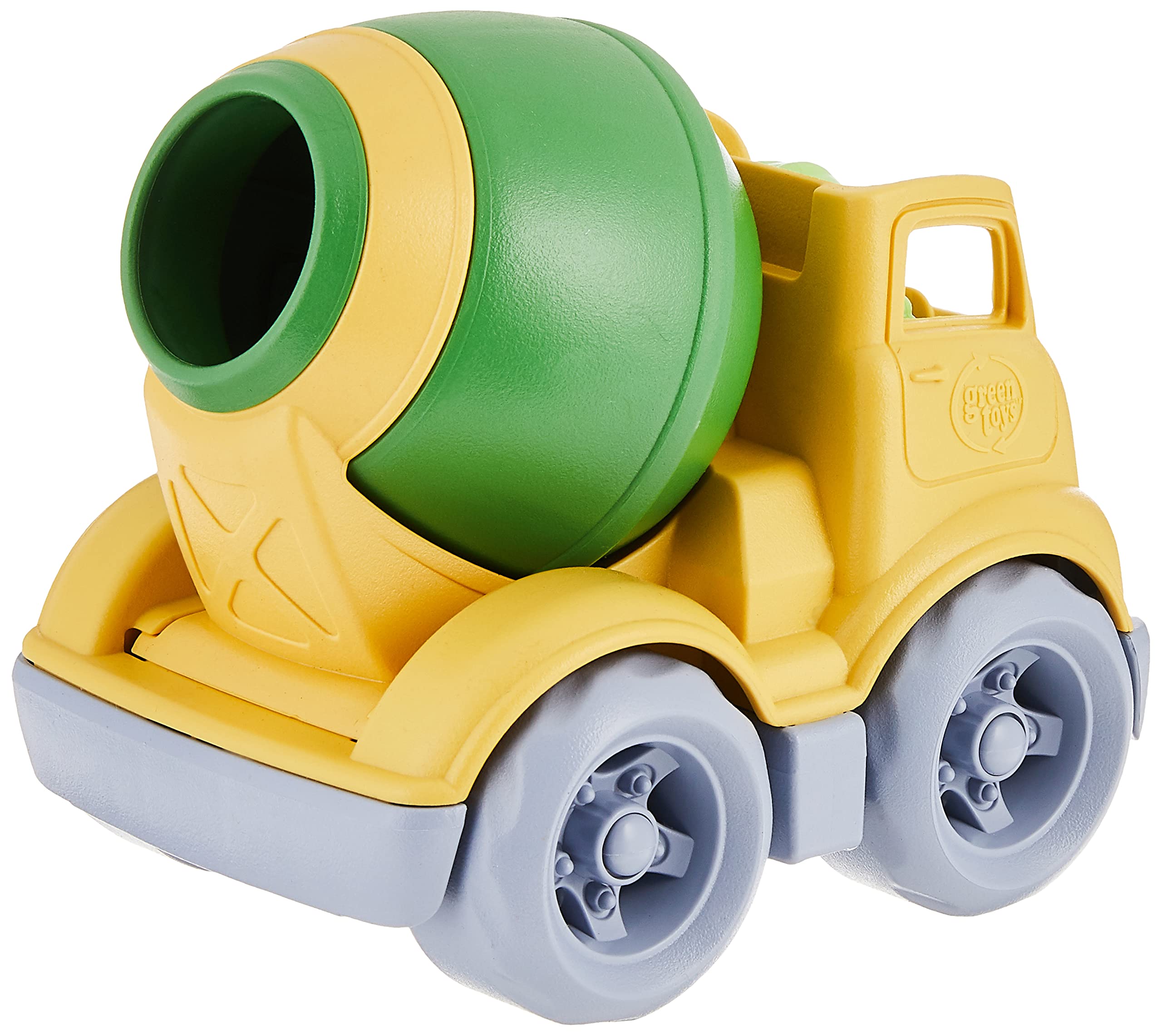 Green Toys Mixer Construction Truck Green/Yellow, 5.75x7.5x5.6 - Image 3