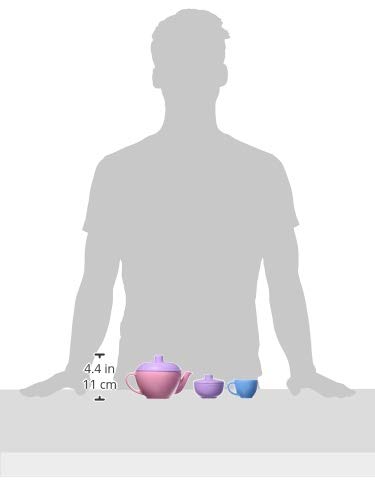 Green Toys Tea Set, Pink 4C - 17 Piece Pretend Play, Motor Skills, Language & Communication Kids Role Play Toy. No BPA, phthalates, PVC. Dishwasher Safe, Recycled Plastic, Made in USA. - Image 7