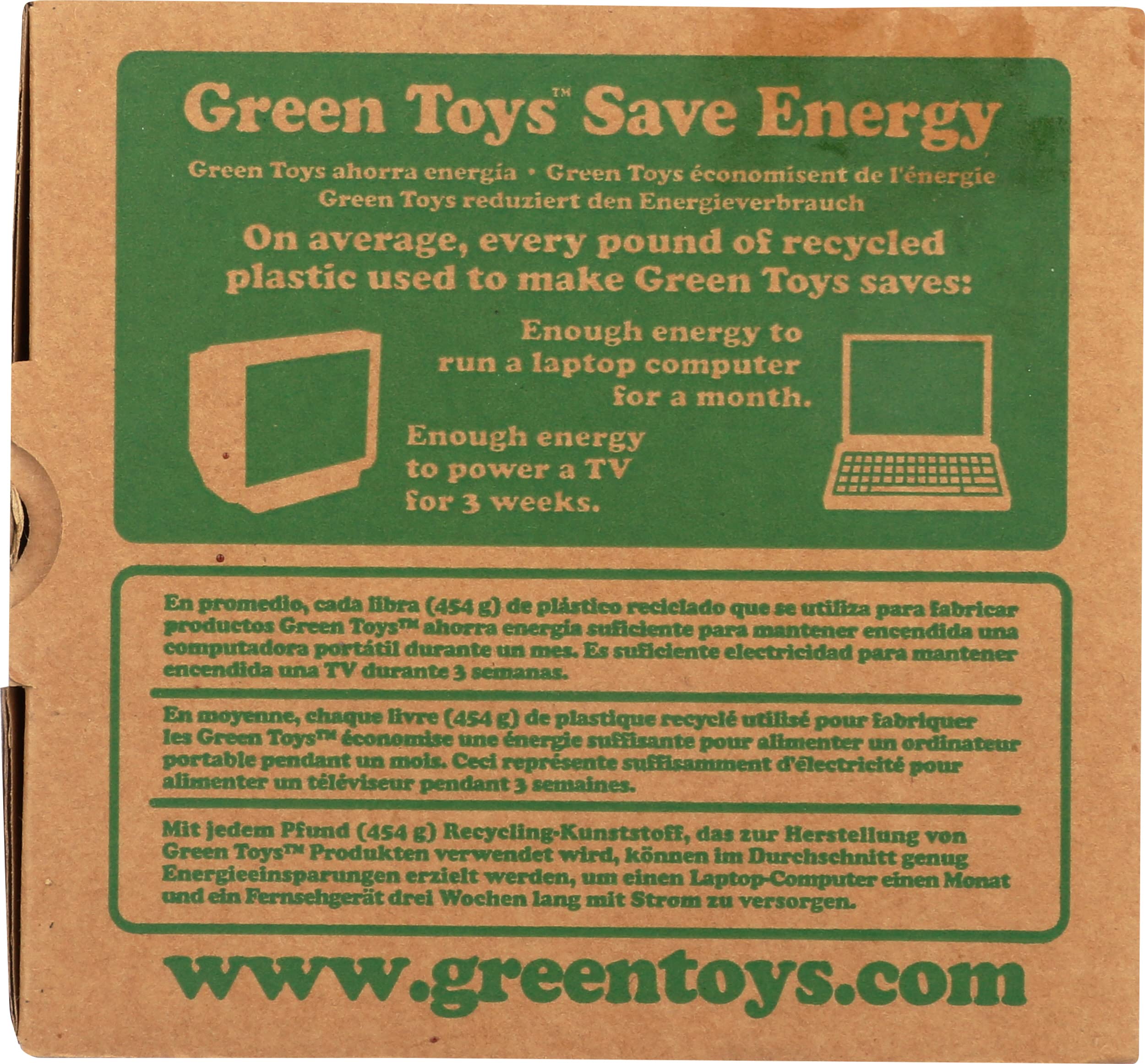 Green Toys Tractor, Orange - Pretend Play, Motor Skills, Kids Toy Vehicle. No BPA, phthalates, PVC. Dishwasher Safe, Recycled Plastic - Image 8